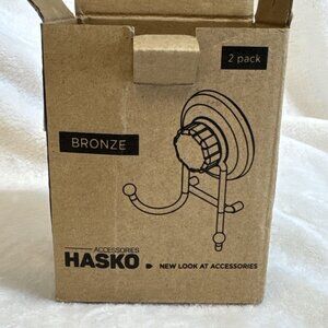 HASKO Accessories Brown‎ 2 Pack Suction Cup Hooks New In Box